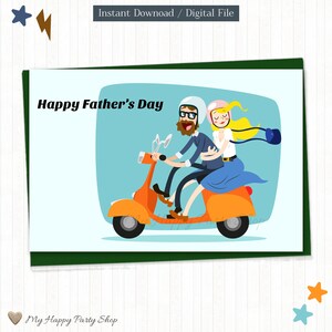 Biglietto per la festa del papà, STAMPABILE, Biglietto d'auguri divertente, Motore, Buona festa del papà, Biglietto pieghevole 4x6, DOWNLOAD immediato, File digitale - CFD001