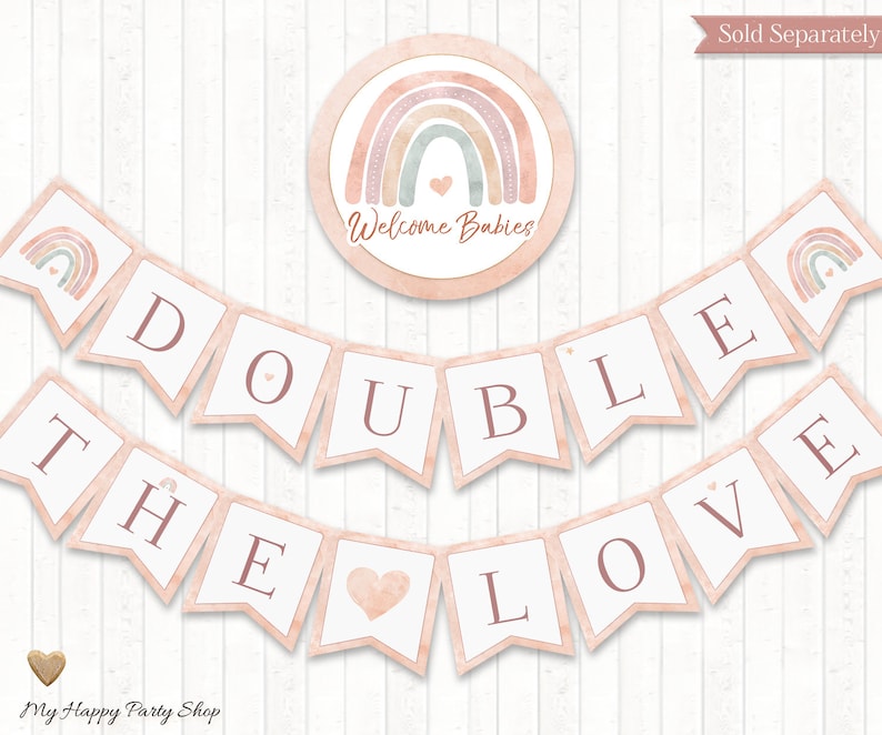 Rainbow Welcome Home Banner, PRINTABLE, Rainbow Homecoming Banner, Blush Rainbow. Boho Rainbow , INSTANT DOWNLOAD - Digital File - BSU069N image 9