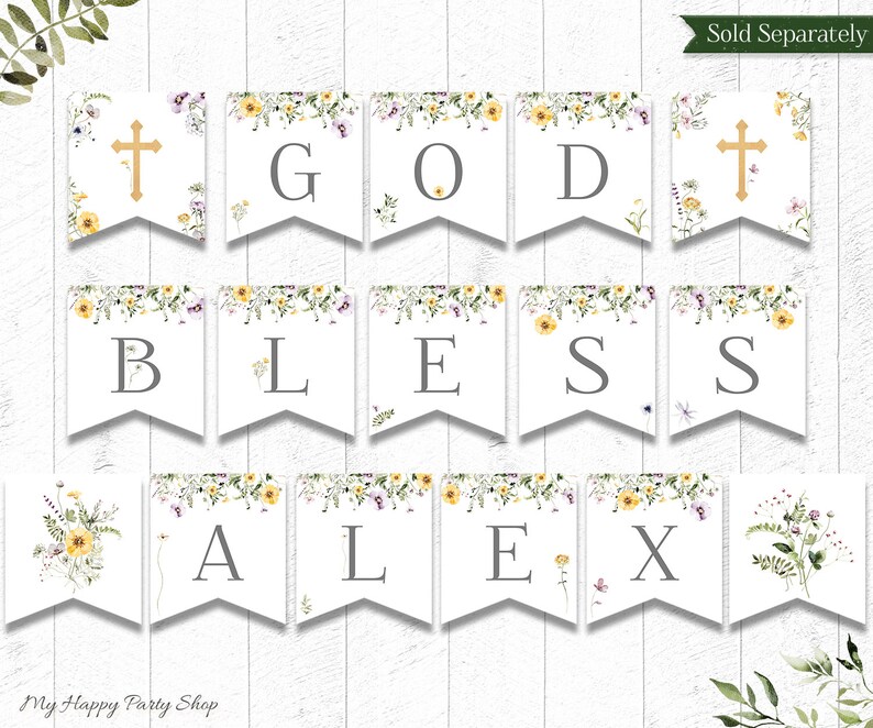 Happy Birthday Banner PRINTABLE Floral Birthday Banner - Etsy