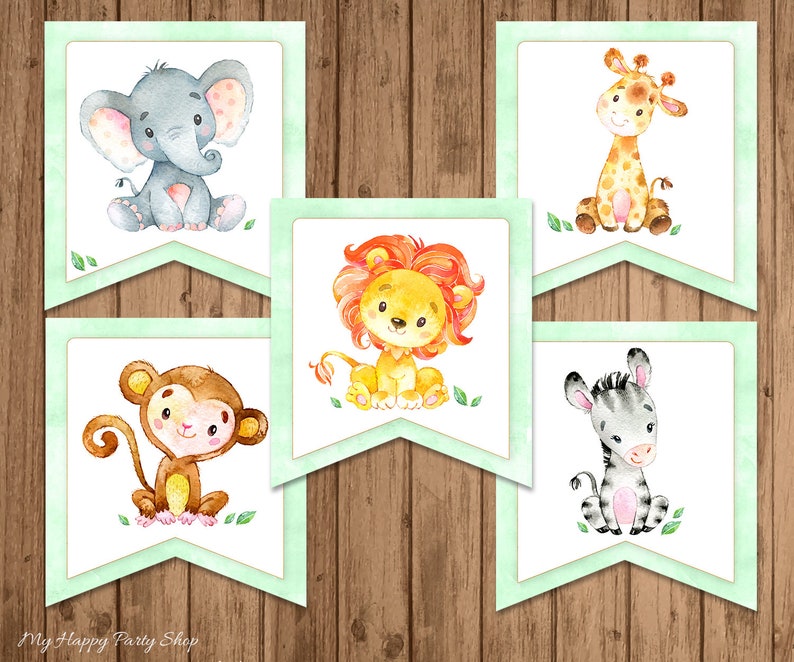 safari baby shower banner