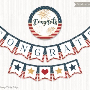 Custom Printable Banner Printable USA Flag Personalized Banner