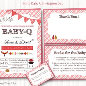 Pink Baby-q Banner - Printable, Barbecue Shower, Pink Baby Q, Baby Girl ...