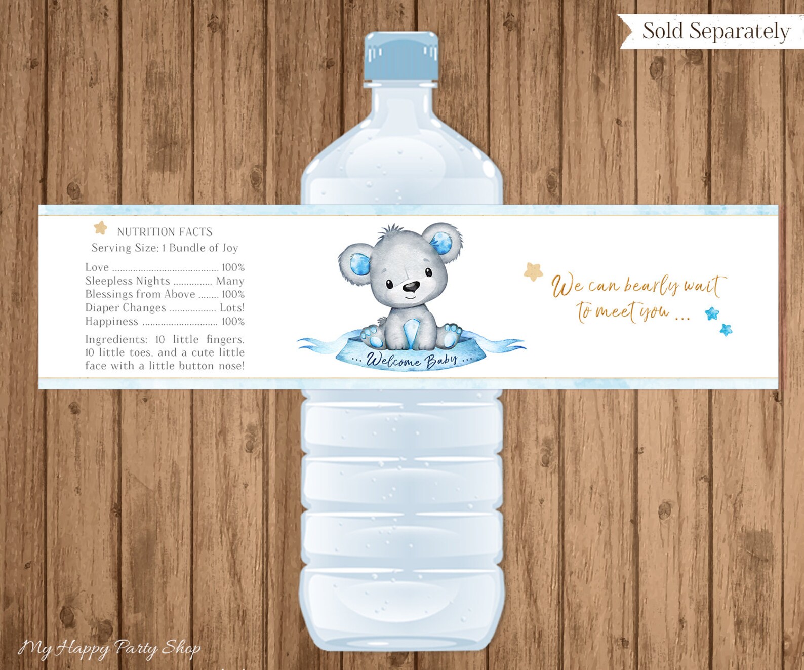 It's a Boy Banner PRINTABLE Bear Baby Shower Banner | Etsy