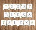 God Bless Banner, PRINTABLE, Custom Banner, DIY, Baptism Decor, Sage, First Communion, Christening Banner, Confirmation, Digital - BSU066 product logo