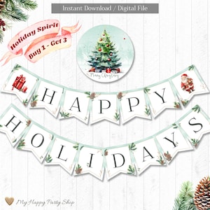 Frohe Weihnachten, Frohe Weihnachten, Weihnachtsfeier Dekor, Frohe Feiertage, digitale Datei, Frohe Weihnachten, SOFORTIGER DOWNLOAD, digitale Datei - BSU081