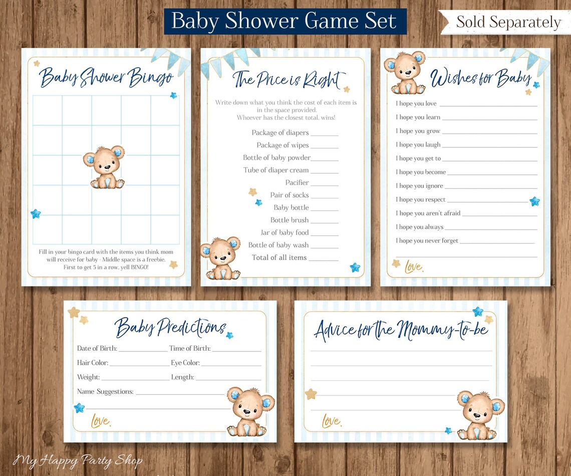 Teddy Bear Diaper Raffles PRINTABLE Bear Shower Tickets - Etsy Israel