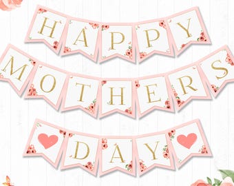 Striscione per la Festa della Mamma, STAMPABILE, Striscione con rose, Regalo per la Festa della Mamma, Decorazioni per la Festa della Mamma, La mamma migliore, DOWNLOAD IMMEDIATO, Digitale - BSG014