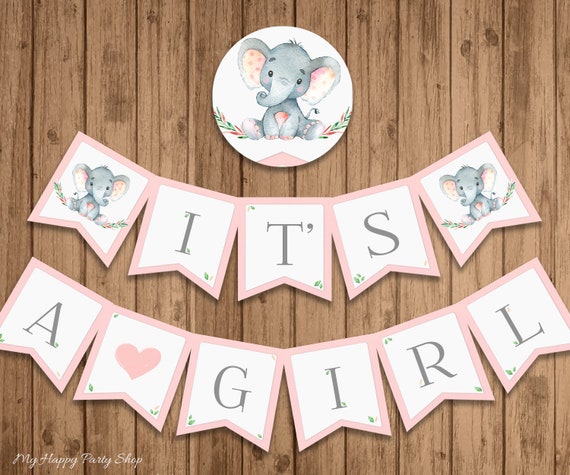 It's a Girl Banner PRINTABLE Shower Etsy Israel