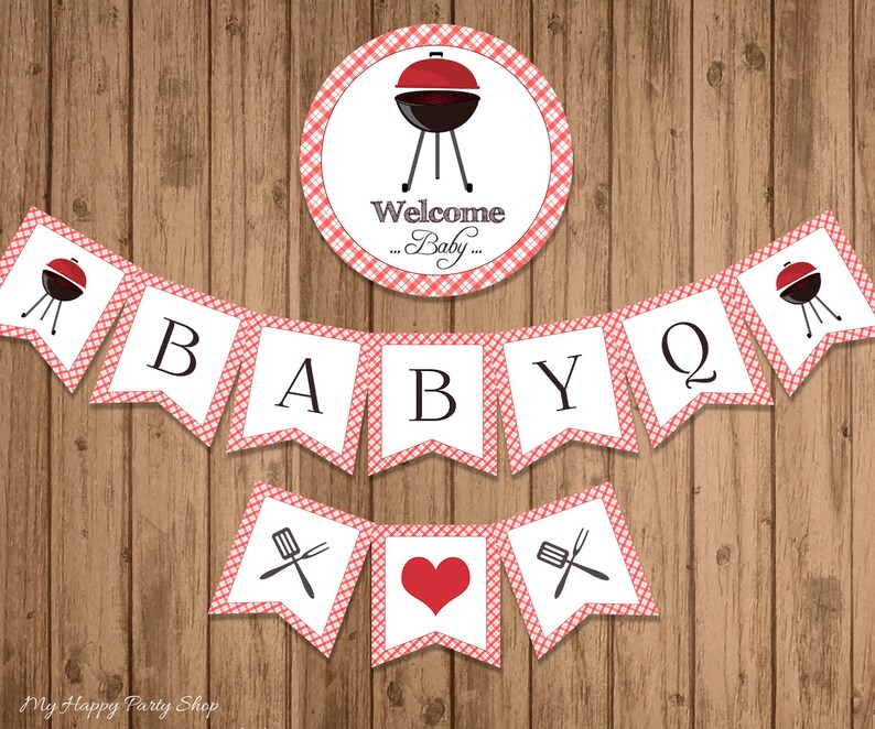 BaByQ Circles PRINTABLE Red BabyQ BBQ 2 inch Circles Etsy