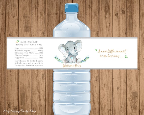 Elephant Baby Shower Banner Printable Welcome Baby Baby Boy Etsy