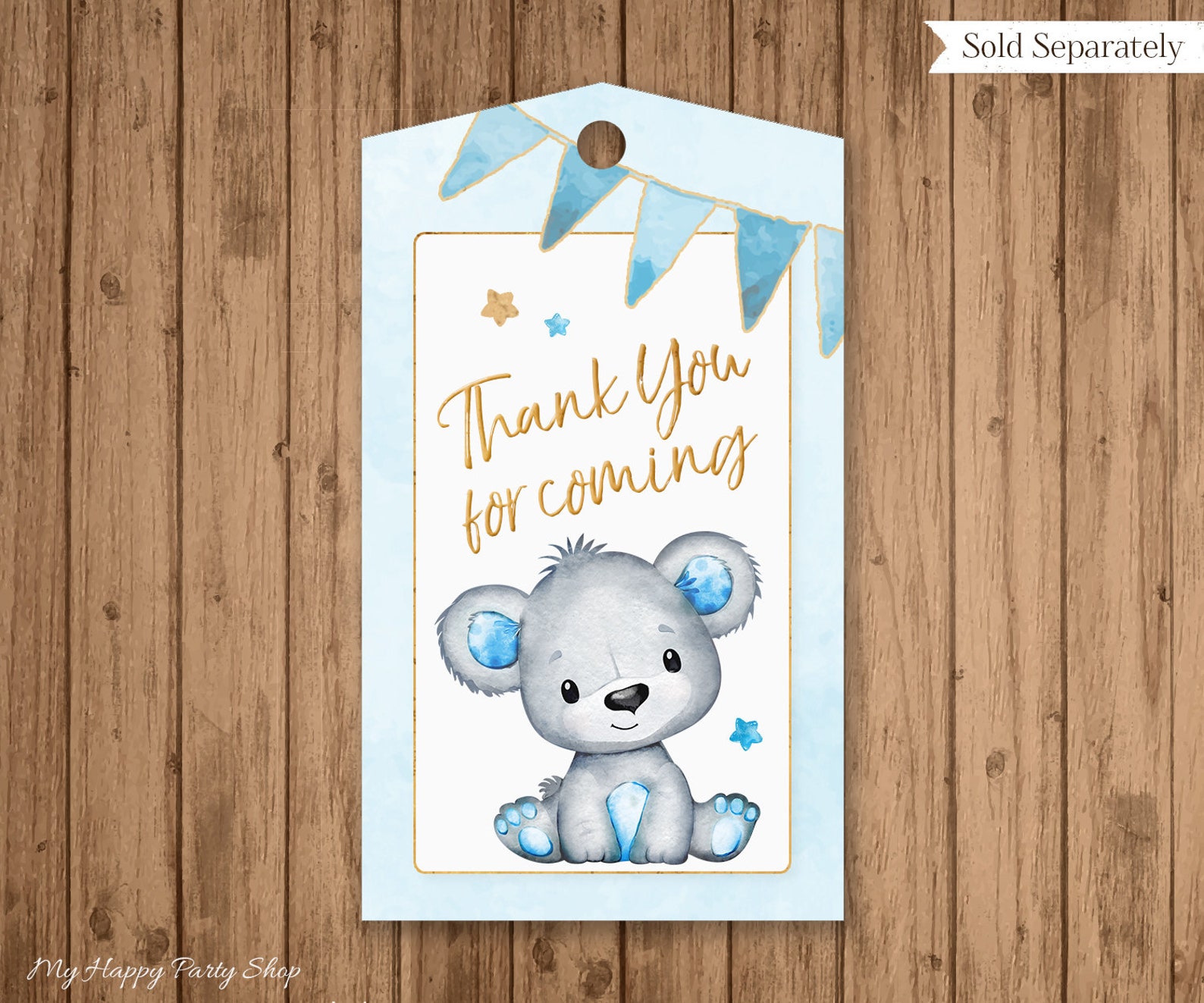 It's a Boy Banner PRINTABLE Bear Baby Shower Banner | Etsy