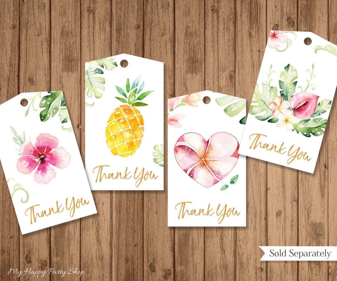 Tropical Happy Birthday Banner PRINTABLE Floral Birthday - Etsy