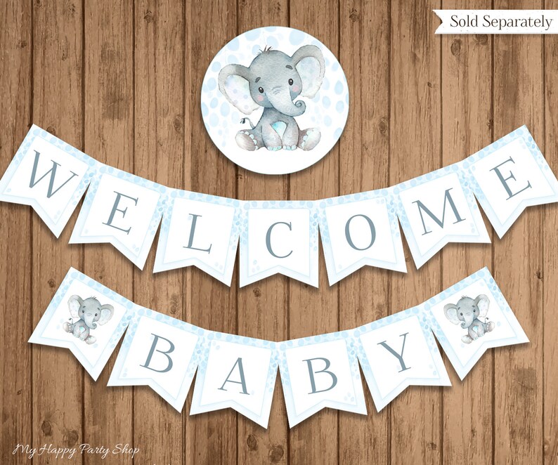 Elephant Welcome Baby Shower Sign PRINTABLE Little Peanut - Etsy