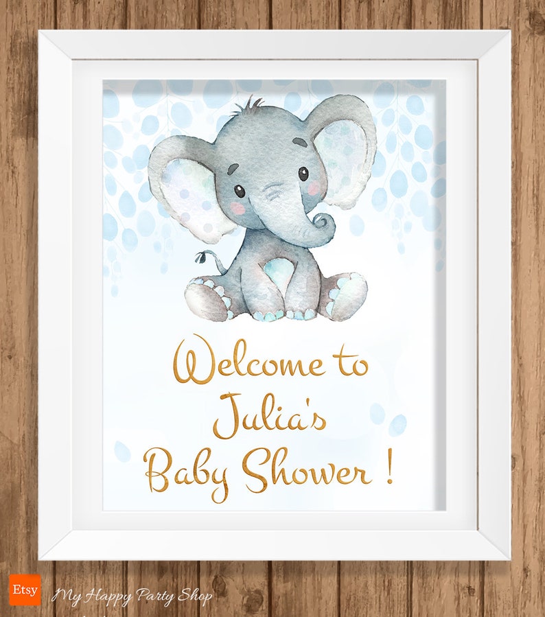 Elephant Welcome Baby Shower Sign PRINTABLE Little Peanut - Etsy