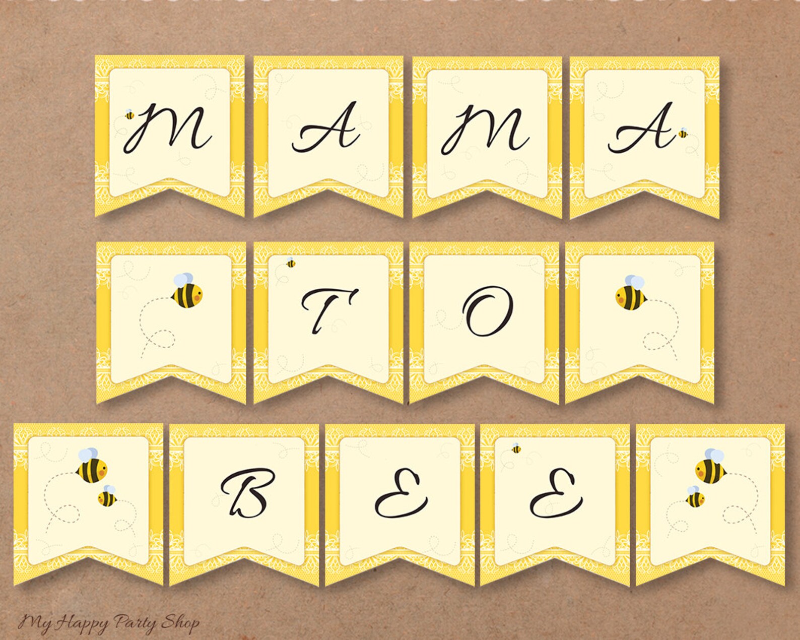 Mommy to Bee Banner PRINTABLE Mama To Bee Wall Decor Bee | Etsy