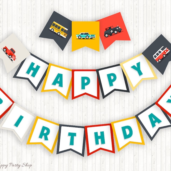 Car Birthday Banner - Etsy
