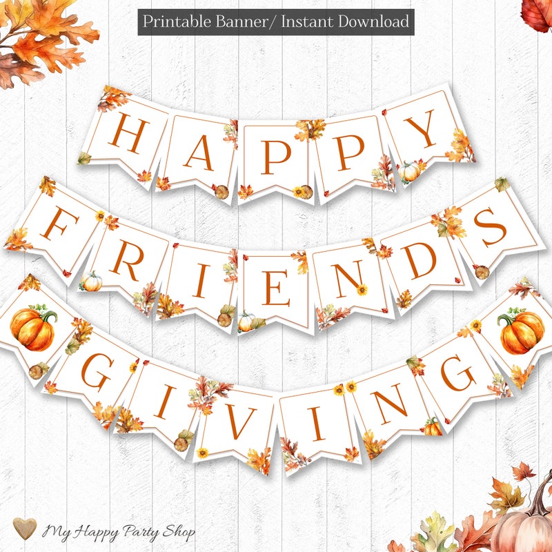 Printable Friendsgiving Banner Etsy