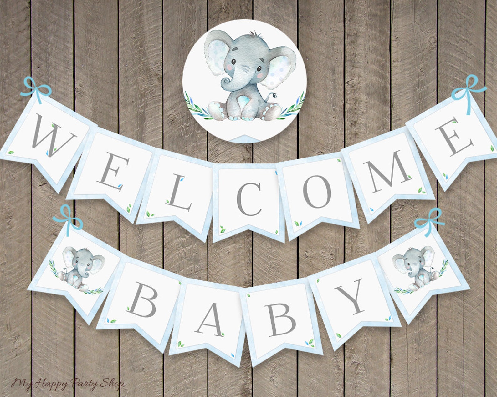 Elephant Diaper Raffles PRINTABLE Elephant Shower Tickets | Etsy