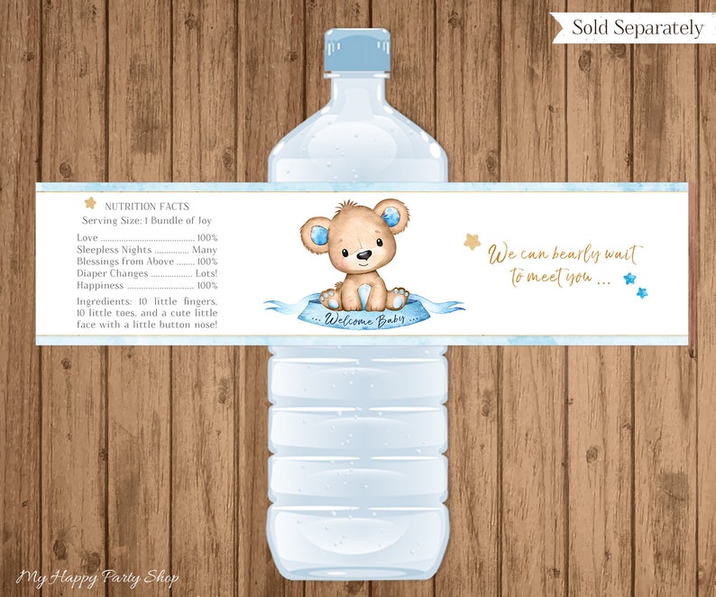 Teddy Bear Baby Shower Banner, PRINTABLE, It's a Boy Baby Shower Banner ...