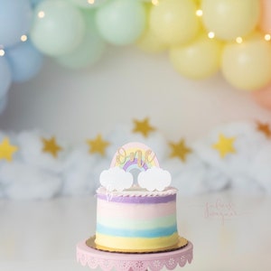 Rainbow Cake topper/ Rainbow Age Cake Topper/ Rainbow Cake smash