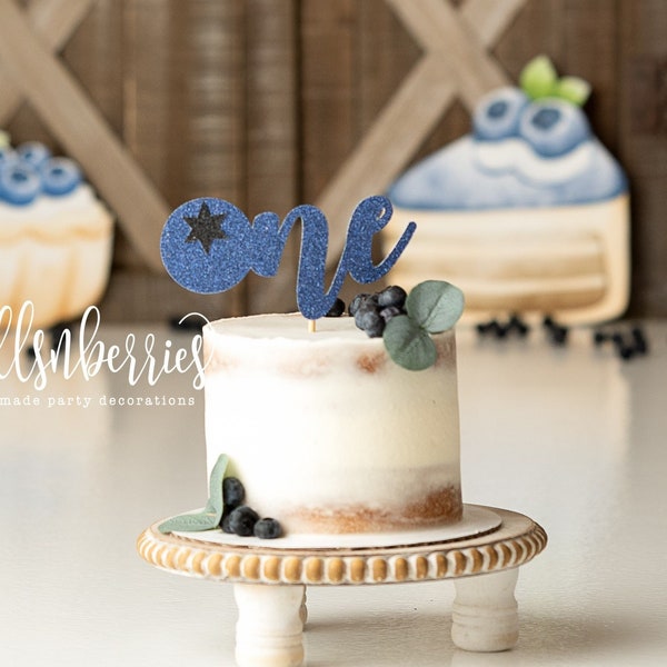 Blueberry Age Cake Topper / Blueberry Party / Twotti Fruitti Party / Blueberry Cake Topper