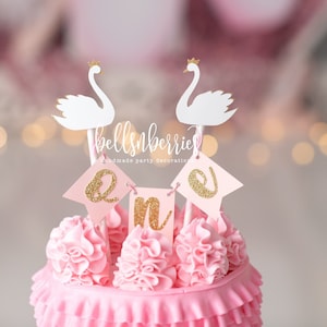 Swan Cake Topper / Swan Birthday Party / Ballet Birthday / Ballerina Cake Topper