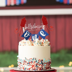 Firecracker Cake Topper / Fourth of July Bunting Cake Topper / 4th of July / Firework Cake Topper / Red White & Blue / July 4th Smash Cake