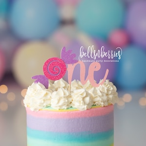 Candy Cake Topper / Sprinkle Party / Two Sweet Birthday / Sweet One Birthday / Candy Themed Party