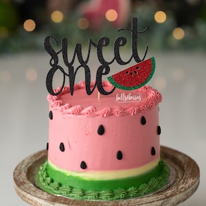 Watermelon Sweet One Cake Topper / One in a Melon Birthday / Watermelon Birthday / First Birthday Cake Topper / Watermelon Cake Topper