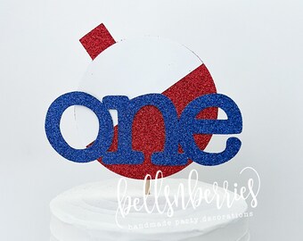 The Big One Cake Topper / Fishing Bobber Age Cake Topper / Fishing Birthday / Fishing Theme Birthday / Fisherman Birthday Cake Topper