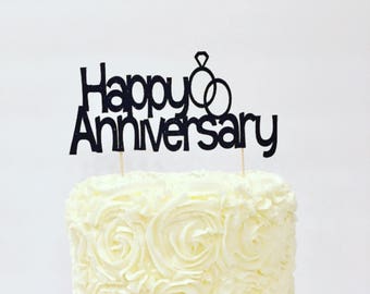 Happy Anniversary Cake Topper