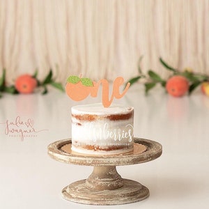 Peach Age Cake Topper / Peach Party / Twotti Fruitti Party / Boho Peach Cake Topper