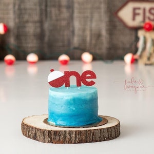 Fishing Bobber One Cake Topper / First Birthday / Fishing Theme Birthday