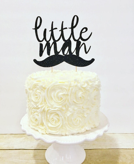 Little Man Cake Topper First Birthday Cake Topper Baby Etsy