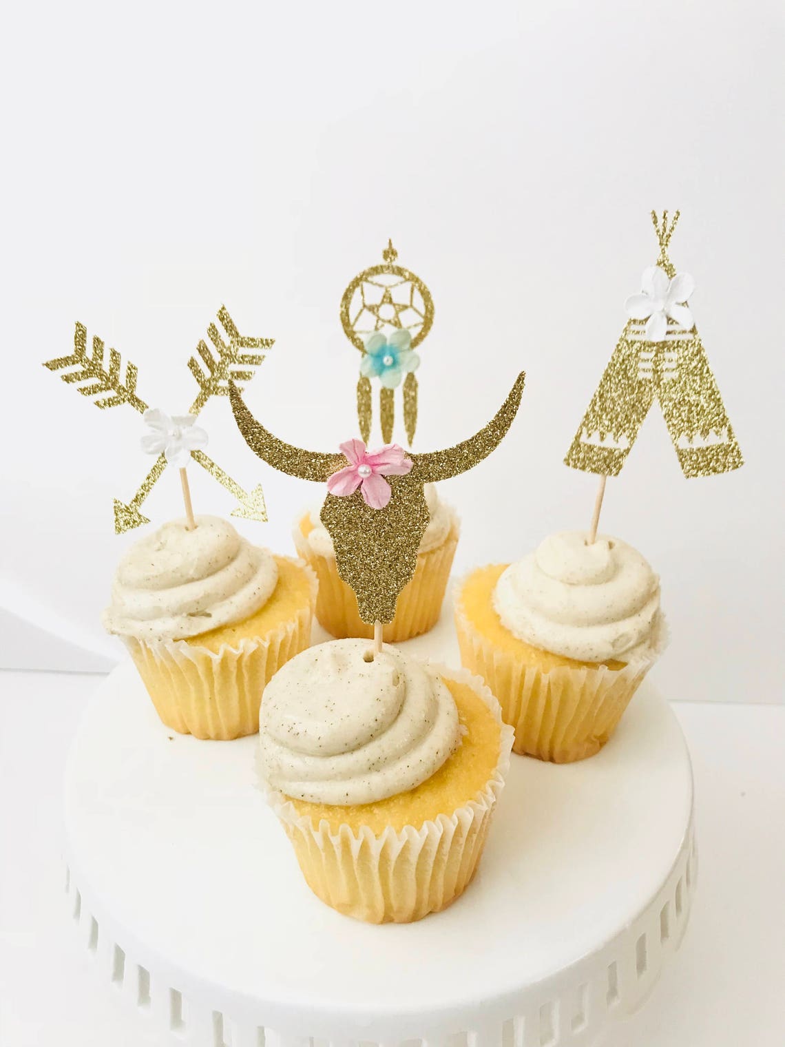 Boho Cupcake Toppers/tribal Cupcake Toppers/ Wild One Cupcake Etsy