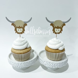 Happy Cow - Edible Cake Topper, Cupcake Toppers, Strips
