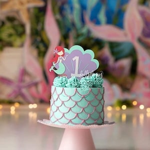 Mermaid cake topper/ Under the Sea cake topper/ Mermaid Age Cake Topper