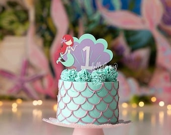 Mermaid Birthday Cake Topper: Under the Sea Party Decor