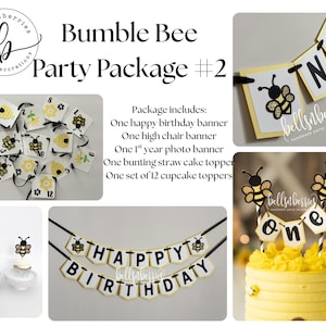 Fun to Bee One Birthday Decorations – Party Bundle or Individual Items Party Package #2