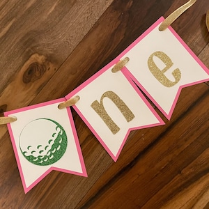 Girly Golf Highchair Banner/1st Birthday Banner