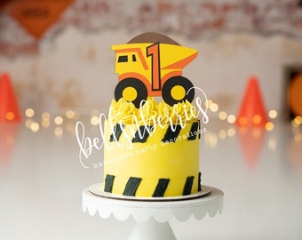 Construction Cake topper/ Dumptruck cake topper/ transportation party
