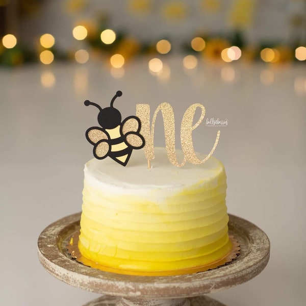 Bumble Bee Cake Topper / Fun to Bee One Cake Topper / Bumble Bee Birthday / Bumble Bee First Birthday