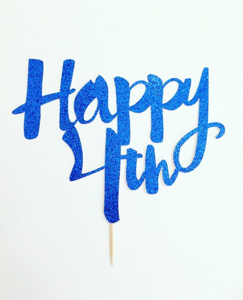 Happy 4th Cake Topper Fourth of July Cake Topper