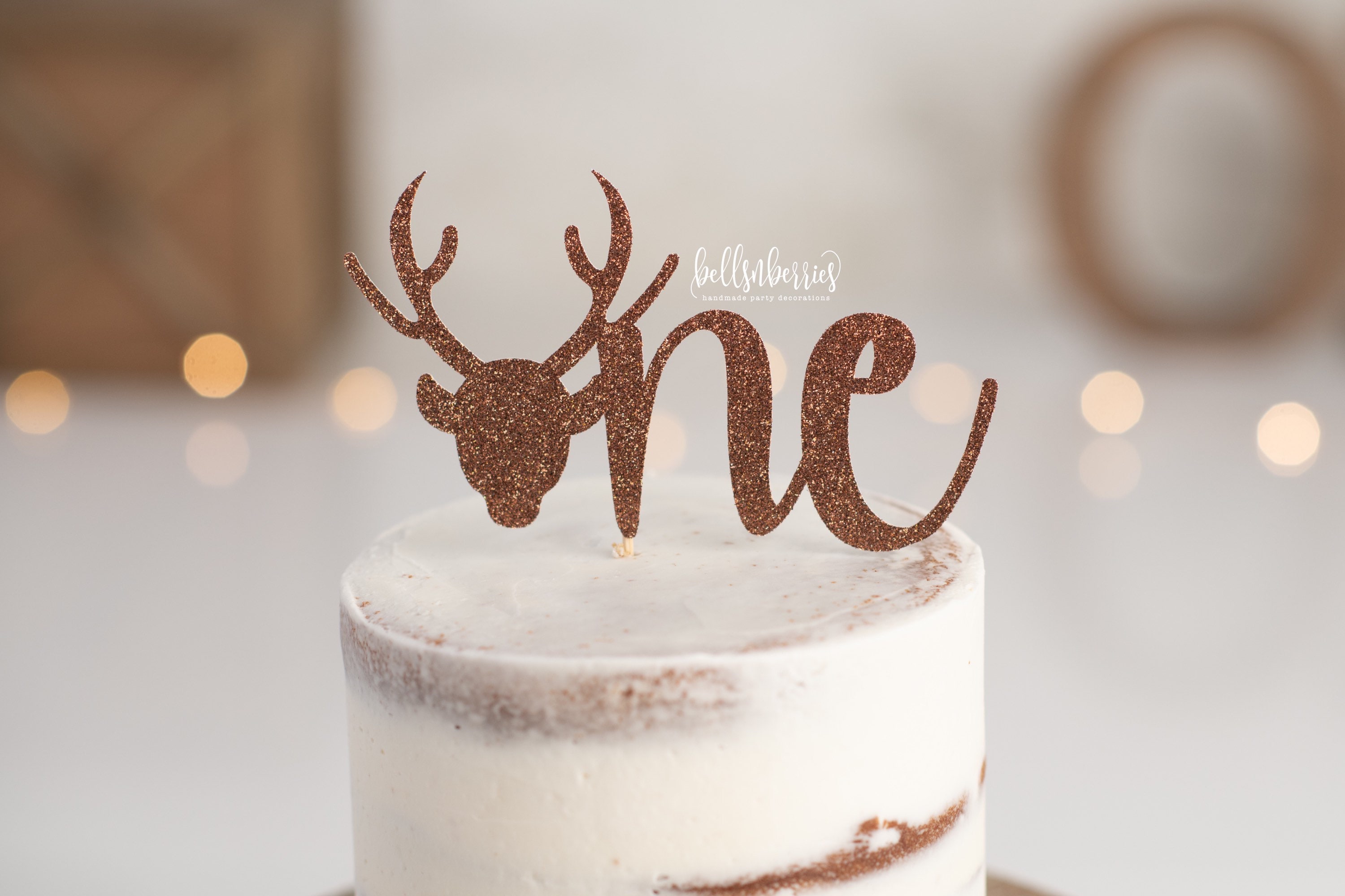 Deer Cake Topper / Onedeerful Cake Topper / Little Deer Smash Etsy