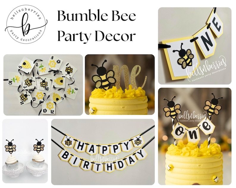 Fun to Bee One Birthday Decorations – Party Bundle or Individual Items image 1
