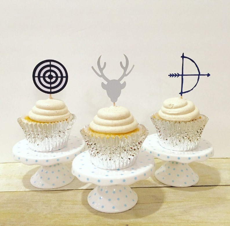 Hunting Cupcake Toppers / Deer / Bow & Arrow / Target / Baby Etsy
