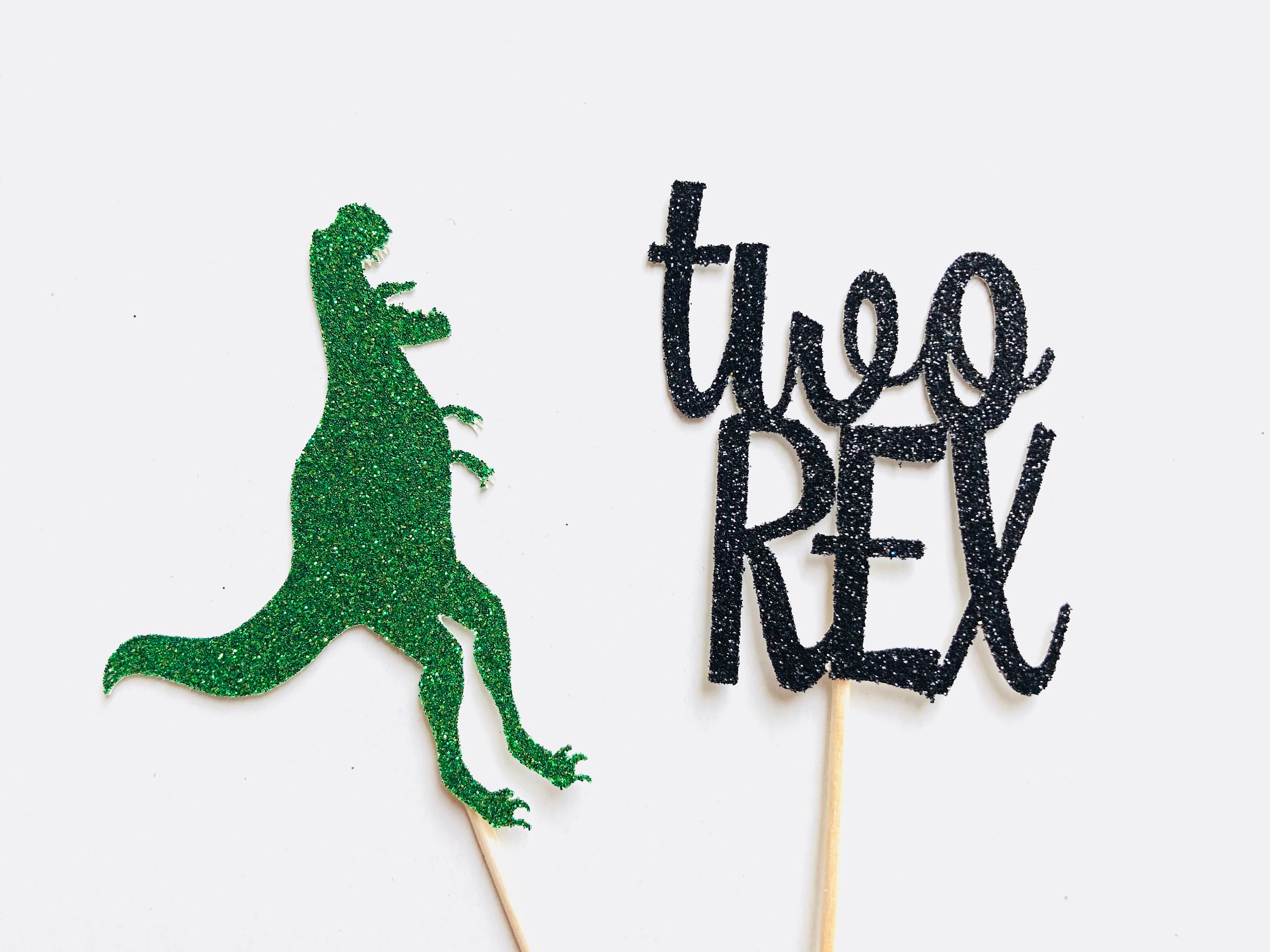 Two Rex Cupcake Topper/ Dinosaur Cupcake Toppers/ Set of 12 - Etsy