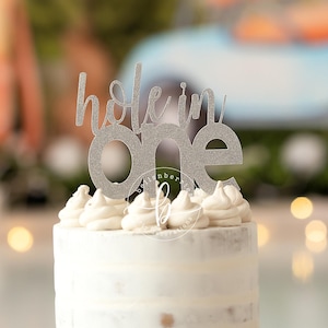 Hole in One cake topper/ Golf cake topper/ golf smash cake topper/ golf birthday party/ hole in one birthday