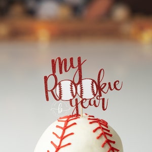 My Rookie year cake topper/  Baseball cake topper/ baseball smash cake topper/ baseball birthday party