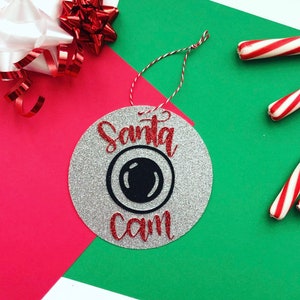 Santa Cam Ornament / Christmas Cam / Spy Cam / Santa Camera Decor / Christmas Ornament / Santa Party Decoration